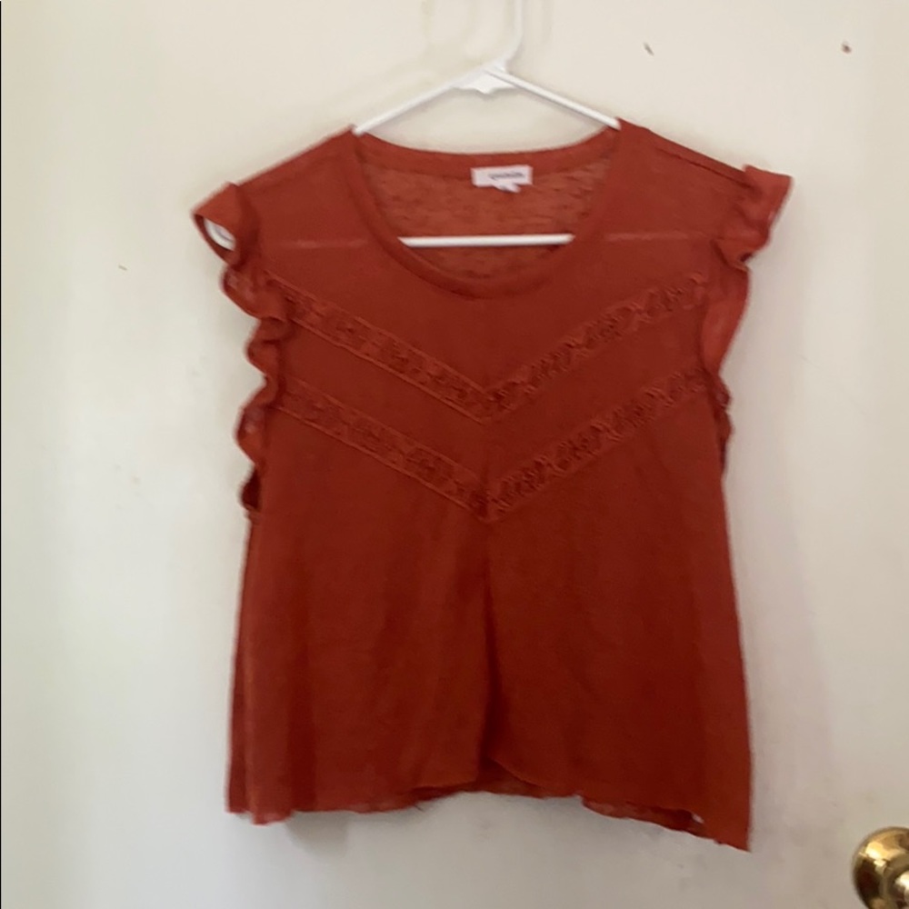 Orange crop top